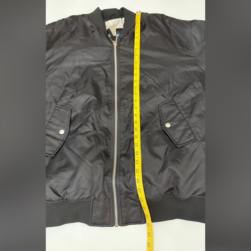 Hudson Jeans Black Bomber Jacket - Picture 15 of 16